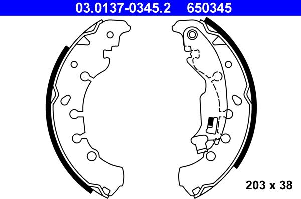 ATE 03.0137-0345.2 - Set saboti frana parts5.com