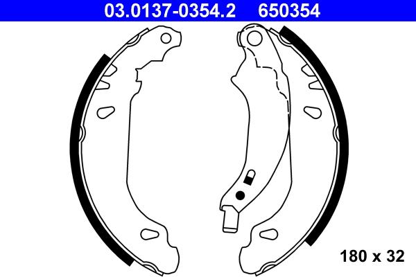 ATE 03.0137-0354.2 - Set saboti frana parts5.com