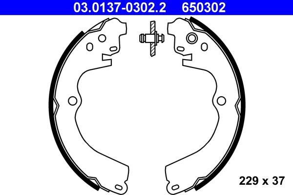 ATE 03.0137-0302.2 - Set saboti frana parts5.com