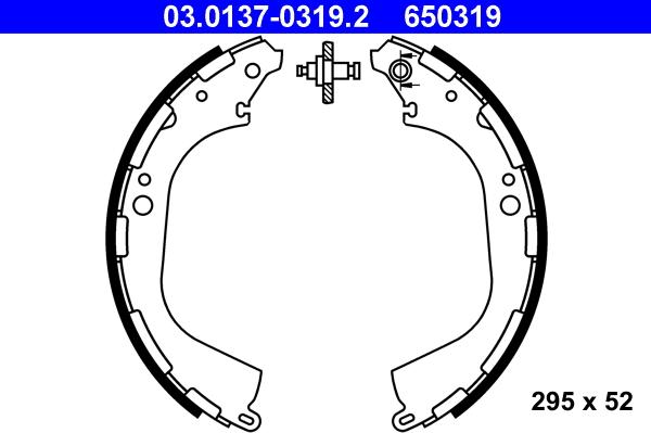 ATE 03.0137-0319.2 - Juego de zapatas de frenos parts5.com