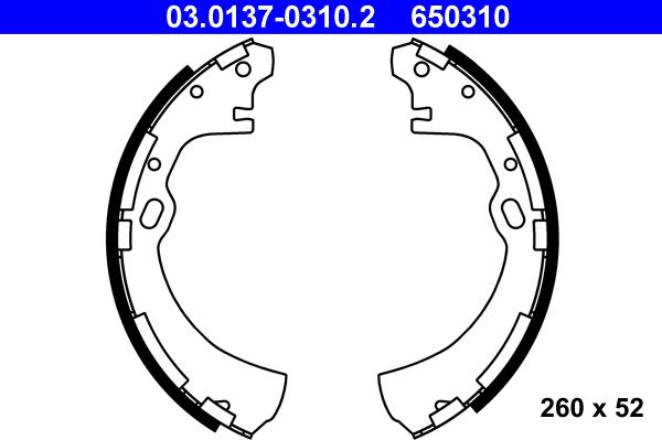 ATE 03.0137-0310.2 - Set saboti frana parts5.com