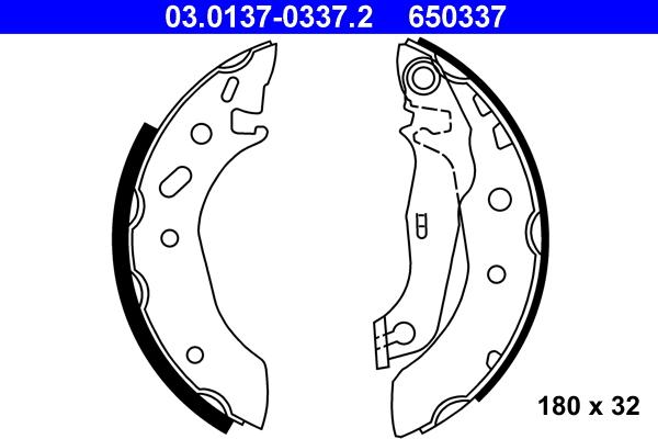 ATE 03.0137-0337.2 - Set saboti frana parts5.com