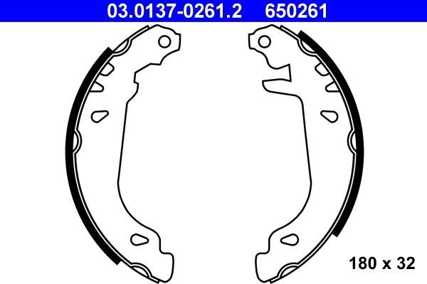 ATE 03.0137-0261.2 - Piduriklotside komplekt parts5.com