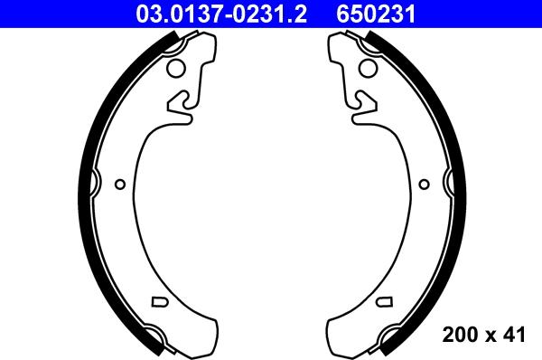 ATE 03.0137-0231.2 - Set saboti frana parts5.com