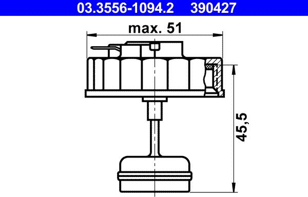 ATE 03.3556-1094.2 - Buson,rezervor lichid de frana parts5.com