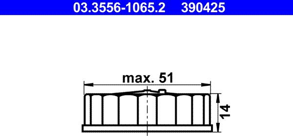 ATE 03.3556-1065.2 - Buson,rezervor lichid de frana parts5.com