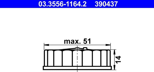 ATE 03.3556-1164.2 - Buson,rezervor lichid de frana parts5.com