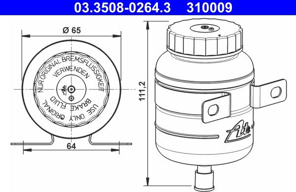 ATE 03.3508-0264.3 - Vas de expansiune, lichid frana parts5.com