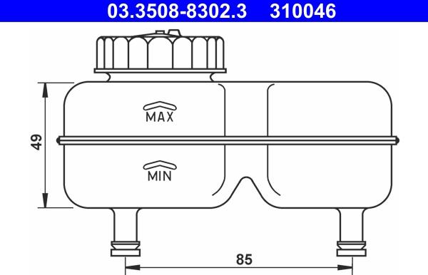 ATE 03.3508-8302.3 - Vas de expansiune, lichid frana parts5.com