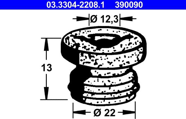 ATE 03.3304-2208.1 - Capac, rezervor lichid frana parts5.com