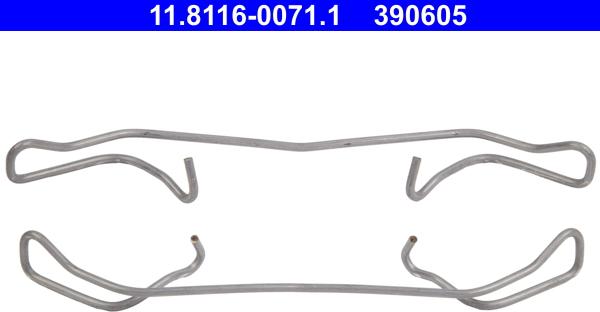 ATE 11.8116-0071.1 - Пружина, тормозной суппорт parts5.com