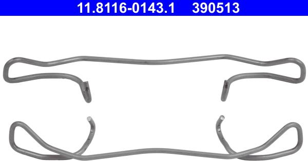 ATE 11.8116-0143.1 - Opruga, kočno sedlo parts5.com