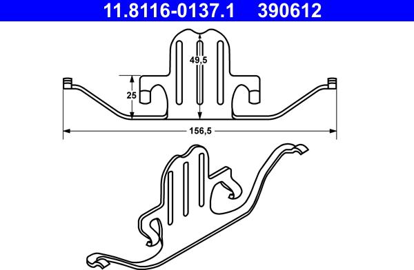 ATE 11.8116-0137.1 - Vzmet, sedlo zavore (kolutne ) parts5.com