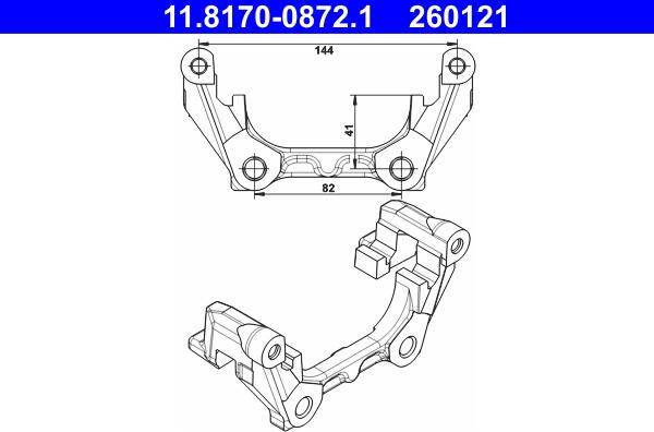 ATE 11.8170-0872.1 - Držač, kočno sedlo parts5.com