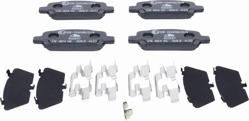 ATE 13.0460-5697.2 - Set placute frana,frana disc parts5.com