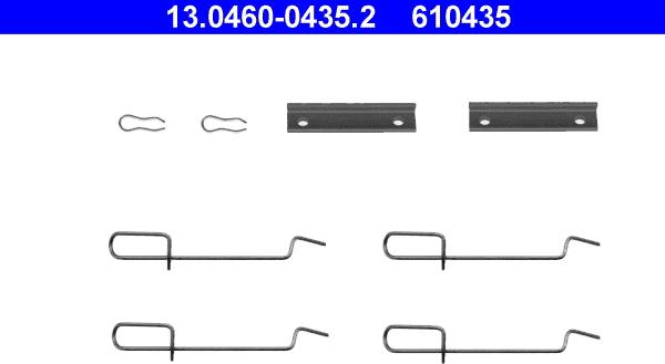 ATE 13.0460-0435.2 - Kompletni pribor,torna obloga kolutne zavore parts5.com