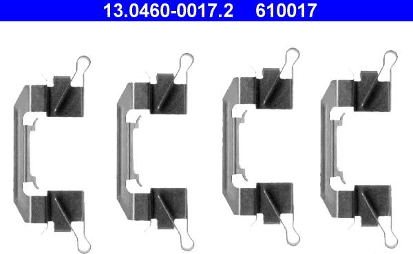 ATE 13.0460-0017.2 - Zubehörsatz, Scheibenbremsbelag parts5.com