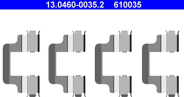 ATE 13.0460-0035.2 - Kit de accesorios, pastillas de frenos parts5.com