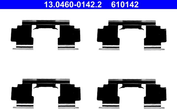 ATE 13.0460-0142.2 - Tartozékkészlet, tárcsafékbetét parts5.com