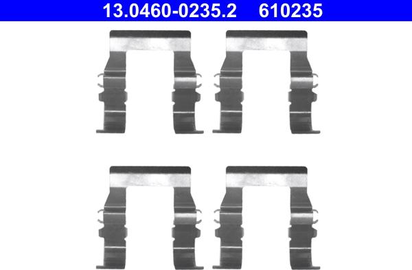 ATE 13.0460-0235.2 - Aksesuar seti, diskli fren balatası parts5.com