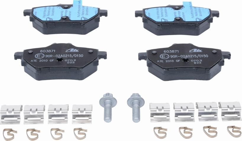 ATE 13.0460-3871.2 - Set placute frana,frana disc parts5.com