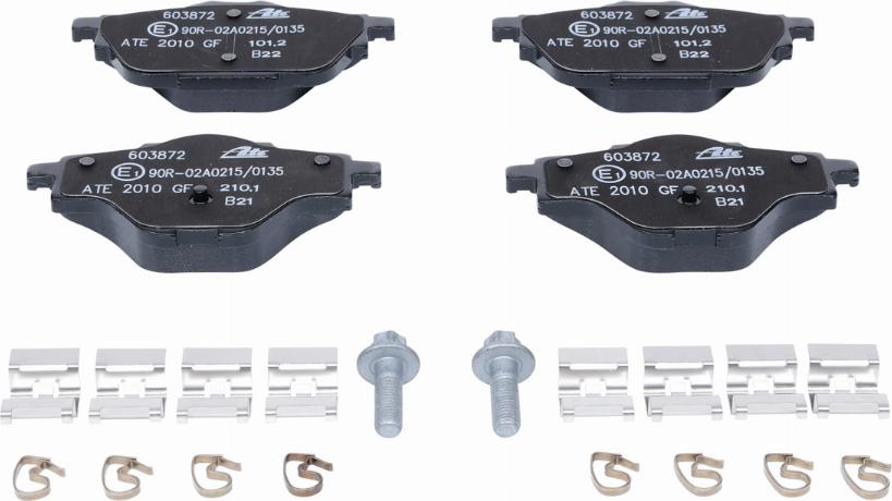 ATE 13.0460-3872.2 - Set placute frana,frana disc parts5.com