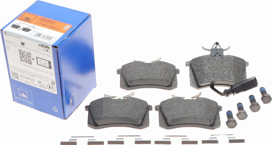 ATE 13.0460-2859.2 - Set placute frana,frana disc parts5.com