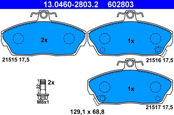 ATE 13.0460-2803.2 - Brake Pad Set, disc brake parts5.com