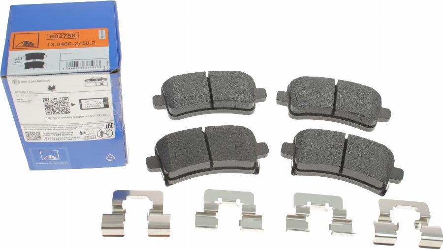 ATE 13.0460-2758.2 - Set placute frana,frana disc parts5.com