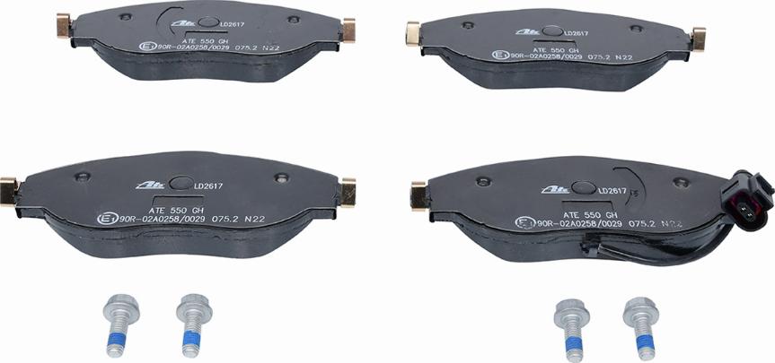 ATE 13.0470-2617.2 - Brake Pad Set, disc brake parts5.com