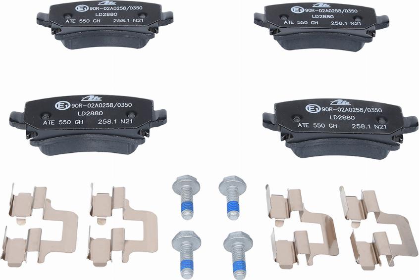 ATE 13.0470-2880.2 - Brake Pad Set, disc brake parts5.com