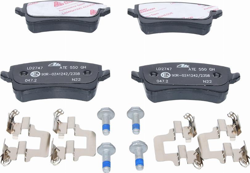 ATE 13.0470-2747.2 - Brake Pad Set, disc brake parts5.com