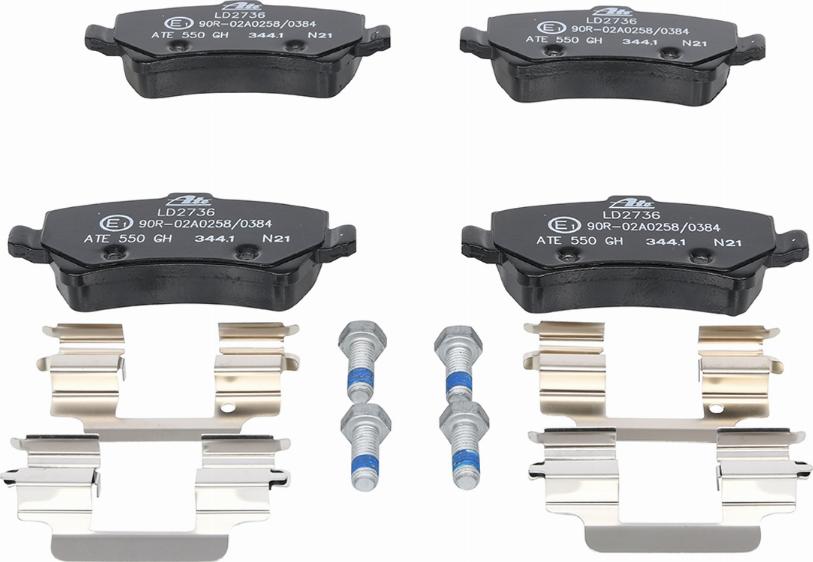 ATE 13.0470-2736.2 - Bremsbelagsatz, Scheibenbremse parts5.com