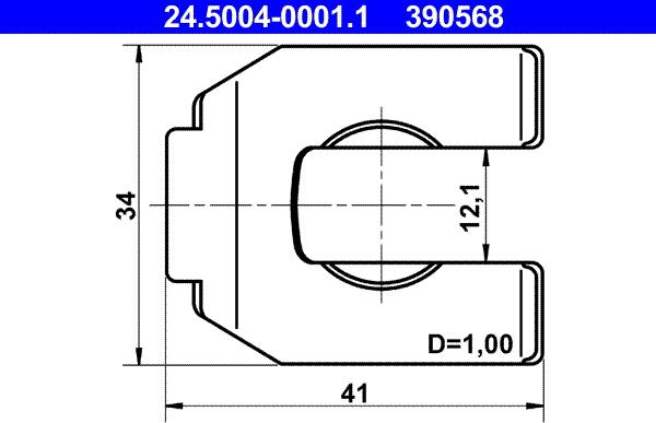 ATE 24.5004-0001.1 - Drzalo, gibka zavorna cev parts5.com