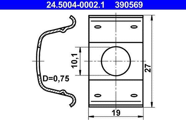 ATE 24.5004-0002.1 - Drzalo, gibka zavorna cev parts5.com