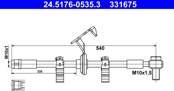 ATE 24517605353 - Furtun frana parts5.com