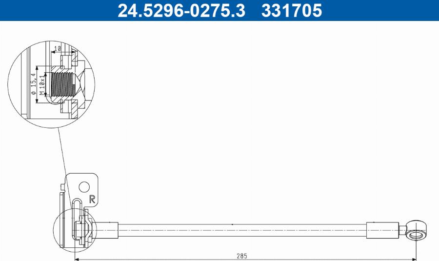 ATE 24.5296-0275.3 - Furtun frana parts5.com