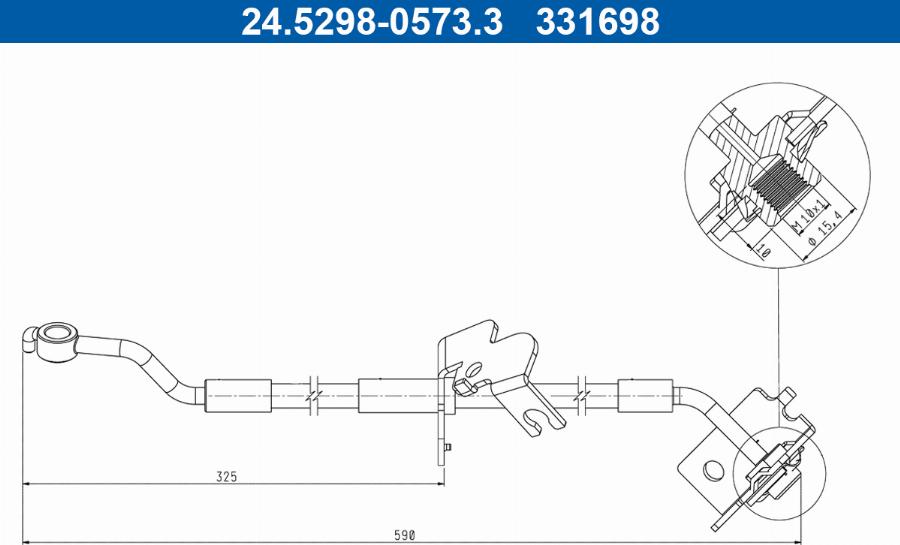 ATE 24529805733 - Furtun frana parts5.com