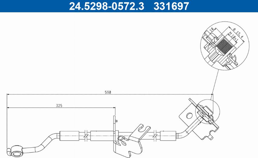 ATE 24529805723 - Furtun frana parts5.com