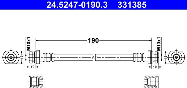 ATE 24.5247-0190.3 - Furtun frana parts5.com