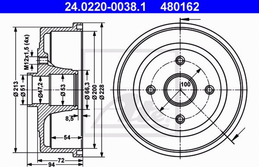 ATE 24.0101-3803.2 - Set accesorii, etrier frana parts5.com