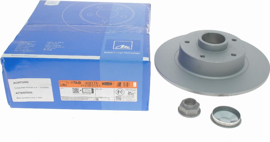 ATE 24.0108-0118.2 - Kočioni disk parts5.com