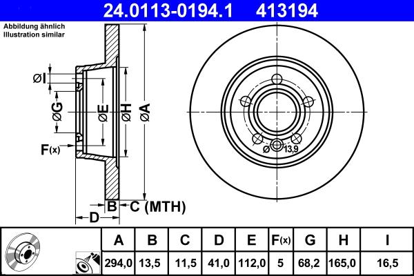 ATE 24.0113-0194.1 - Piduriketas parts5.com