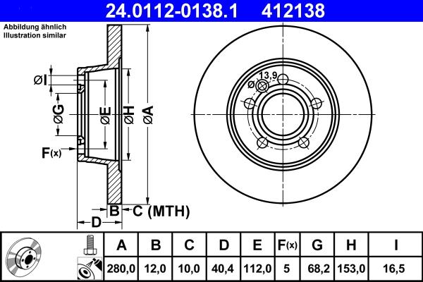 ATE 24.0112-0138.1 - Piduriketas parts5.com