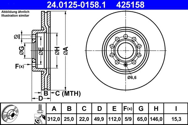 ATE 24.0125-0158.1 - Тормозной диск parts5.com