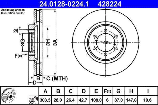 ATE 24.0128-0224.1 - Piduriketas parts5.com