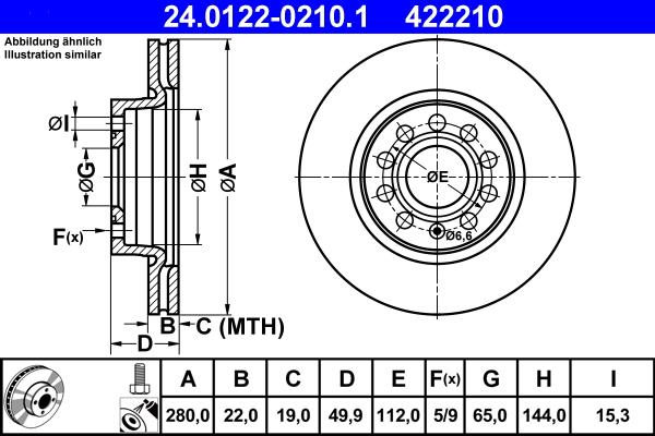 ATE 24.0122-0210.1 - Тормозной диск parts5.com