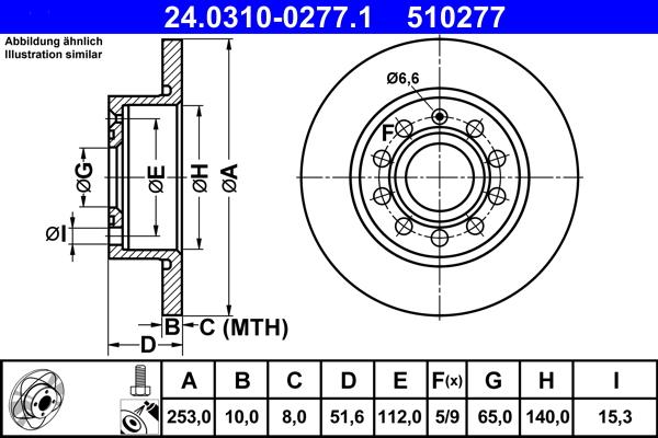 ATE 24.0310-0277.1 - Brake Disc parts5.com