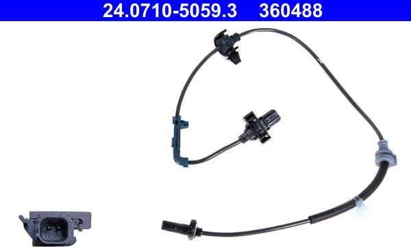 ATE 24.0710-5059.3 - Senzor,turatie roata parts5.com