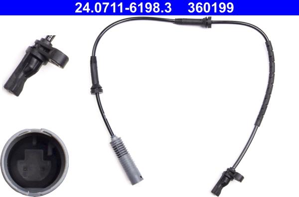 ATE 24.0711-6198.3 - Senzor,turatie roata parts5.com